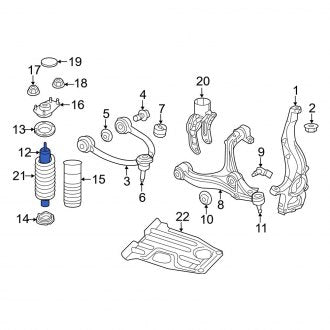 New OEM Front Suspension Shock Absorber Fits, 2014-2015 Dodge Durango - Part # 68223772AB