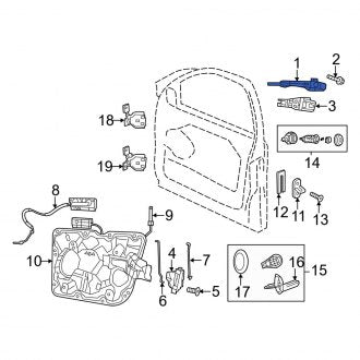 New OEM Front Left Outer Exterior Door Handle Fits, 2016-2024 Dodge Durango - Part # 1QA21NRVAK