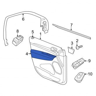 New OEM Front Left Door Armrest Fits, 2019-2024 Dodge Durango - Part # 6GF65DX9AA