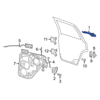 New OEM Front Right Outer Exterior Door Handle Fits, 2013-2024 Dodge Durango - Part # 1QA18GW7AK