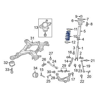 New OEM Rear Coil Spring Fits, 2021-2024 Dodge Durango - Part # 68507135AA