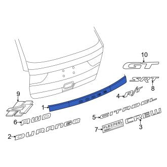 New OEM Rear Liftgate Finish Panel Fits, 2011-2013 Dodge Durango - Part # 55079185AJ