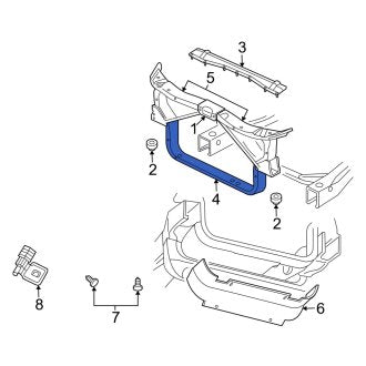 New OEM Front Radiator Support Panel Fits, 1997-2004 Dodge Dakota - Part # 55255720AE