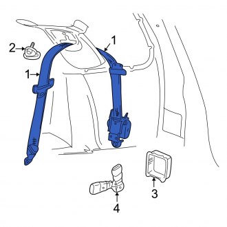 New OEM Rear Seat Belt Lap and Shoulder Belt Fits, 1998-2000 Dodge Durango - Part # 5GN891AZAD