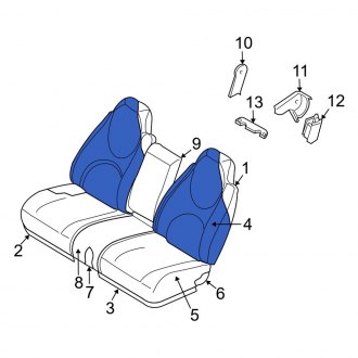 New OEM Center Left Seat Back Cushion Cover Fits, 2001 Dodge Durango - Part # UR631DVAA