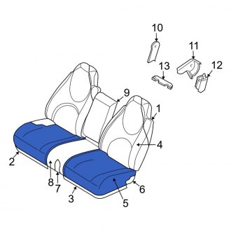 New OEM Front Left Seat Cover Fits, 2001-2002 Dodge Durango - Part # UR471DVAA