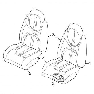 New OEM Center Seat Back Assembly Fits, 2000 Dodge Durango - Part # TS651C3AA