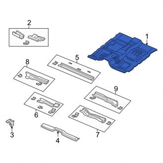 New OEM Front Floor Pan Fits, 1998-1999 Dodge Durango - Part # 55256236