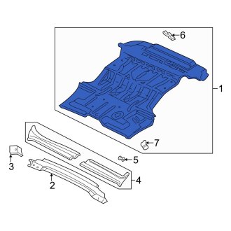 New OEM Rear Floor Pan Fits, 2003 Dodge Durango - Part # 55256759AI