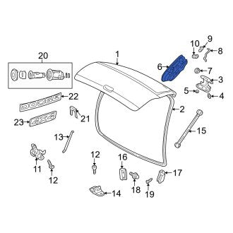 New OEM Rear Liftgate Latch Handle Fits, 1998-2003 Dodge Durango - Part # 55256558AD