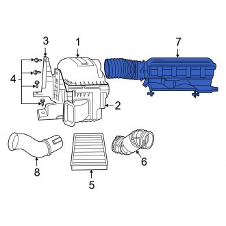 New OEM Engine Air Intake Resonator Fits, 2005-2007 Dodge Ram - Part # 53032463BC