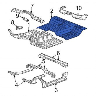 New OEM Rear Floor Pan Fits, 2002-2009 Dodge Ram - Part # 55275553AC