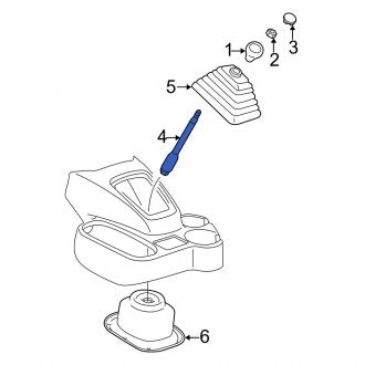 New OEM Manual Transmission Shift Lever Fits, 2002-2003 Dodge Ram - Part # 4886199AB