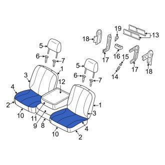 New OEM Front Right Seat Cover Fits, 2003 Dodge Ram - Part # XJ421DVAA