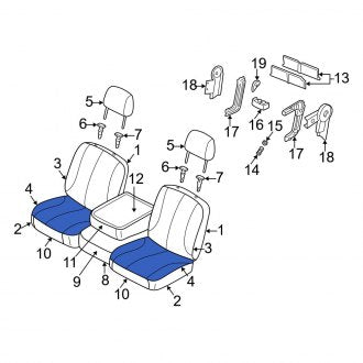 New OEM Front Right Seat Cover Fits, 2003 Dodge Ram - Part # XJ441DVAA