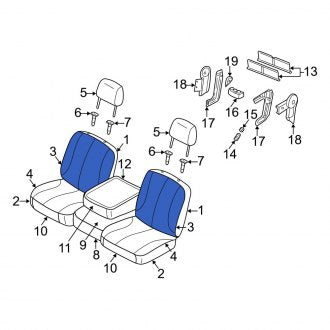 New OEM Front Right Seat Back Cushion Cover Fits, 2005 Dodge Ram - Part # 1BN861L5AA