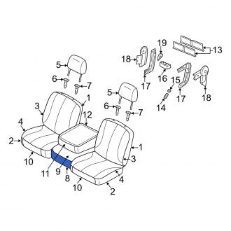 New OEM Front Center Seat Cushion Foam Fits, 2006-2009 Dodge Ram - Part # 1FA631J3AA