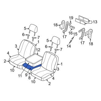 New OEM Center Seat Cushion Foam Fits, 2002-2003 Dodge Ram - Part # WP121QLAA