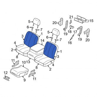 New OEM Front Left Seat Back Cushion Cover Fits, 2004 Dodge Ram - Part # ZK851DVAA