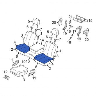 New OEM Front Left Seat Cover Fits, 2002-2003 Dodge Ram - Part # WM591L5AA