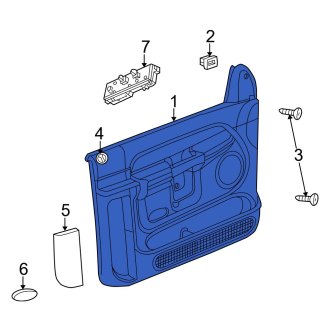 New OEM Front Left Inner Door Interior Trim Panel Fits, 2006-2007 Dodge Ram - Part # 5JV151J3AC