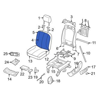 New OEM Rear Left Seat Back Cushion Cover Fits, 2011-2012 Dodge Ram - Part # 1NN70XDVAA