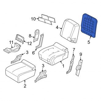 New OEM Front Seat Back Panel Fits, 2011-2012 Dodge Ram - Part # 1QA33DK2AA