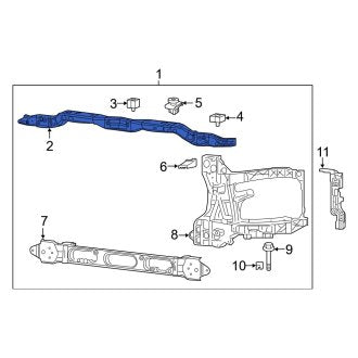 New OEM Front Upper Radiator Support Tie Bar Fits, 2014-2018 Dodge Ram - Part # 68222830AA