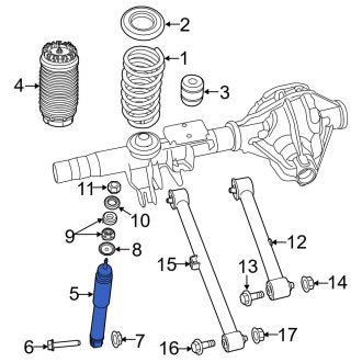 New OEM Rear Suspension Shock Absorber Fits, 2014-2015 Dodge Ram - Part # 68236648AE
