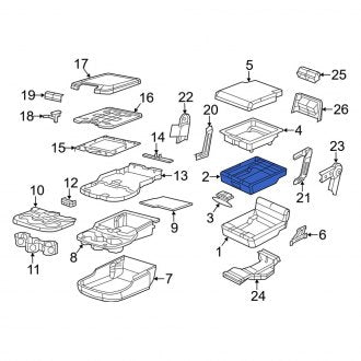 New OEM Front Seat Storage Drawer Fits, 2013-2018 Dodge Ram - Part # 5NK08LU7AA