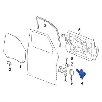 New OEM Rear Right Window Channel Fits, 2011-2024 Dodge Ram - Part # 55372136AH