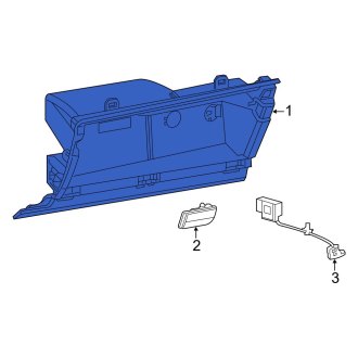 New OEM Front Glove Box Assembly Fits, 2019-2024 Dodge Ram - Part # 6YK16HL1AA