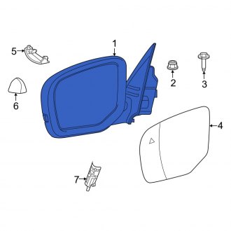 New OEM Front Left Door Mirror Fits, 2019-2022 Dodge Ram - Part # 68433339AB