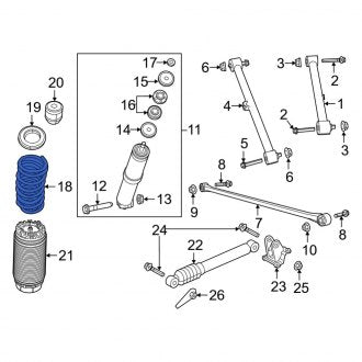 New OEM Rear Coil Spring Fits, 2019-2024 Dodge Ram - Part # 68349169AB