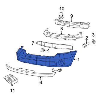 New OEM Front Bumper Cover Fits, 2007-2009 Chrysler Aspen - Part # 68002913AC