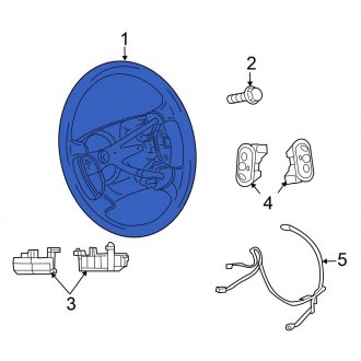 New OEM Steering Wheel Fits, 2007 Chrysler Aspen - Part # 1BQ021DBAC