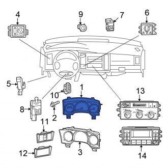 New OEM Instrument Cluster Fits, 2007 Chrysler Aspen - Part # 5172006AI