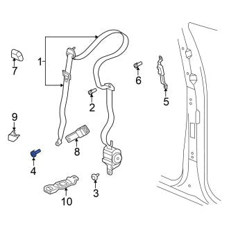 New OEM Seat Belt Lap and Shoulder Belt Bolt Fits, 2007-2009 Chrysler Aspen - Part # 6036496AA