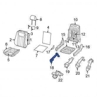 New OEM Front Right Seat Track Fits, 2007-2009 Chrysler Aspen - Part # 5135270AA