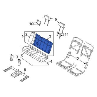 New OEM Center Right Seat Back Cushion Cover Fits, 2007-2009 Chrysler Aspen - Part # 1FR941J3AA