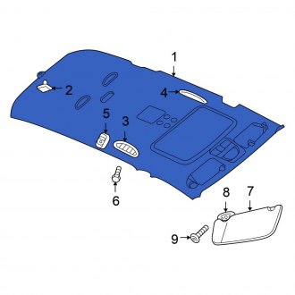 New OEM Headliner Fits, 2008-2009 Chrysler Aspen - Part # 1KZ251D1AA