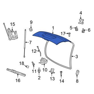 New OEM Rear Liftgate Fits, 2007 Chrysler Aspen - Part # 55364536AC