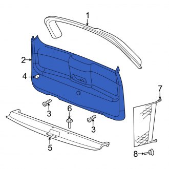 New OEM Rear Lower Liftgate Trim Cover Fits, 2007-2009 Chrysler Aspen - Part # 1DH27BD1AC