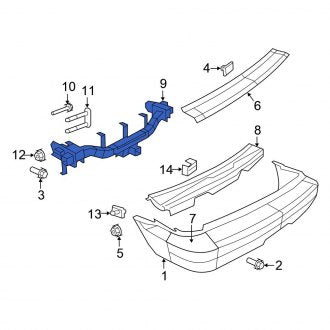 New OEM Rear Bumper Cover Reinforcement Beam Fits, 2007-2008 Chrysler Aspen - Part # 55364674AC