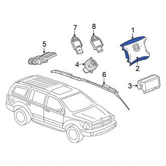 New OEM Steering Wheel Air Bag Fits, 2007-2009 Chrysler Aspen - Part # 1BQ03XDBAD