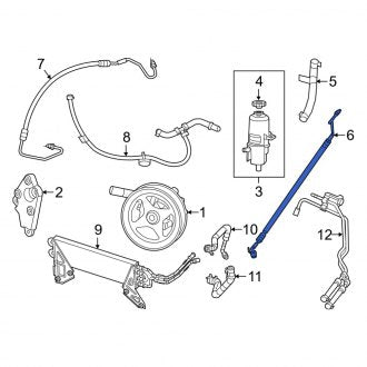 New OEM Front Power Steering Pressure Hose Fits, 2019-2024 Dodge Ram - Part # 68359768AG