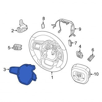 New OEM Steering Wheel Trim Fits, 2019-2024 Dodge Ram - Part # 6TE68TZ6AB