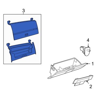 New OEM Instrument Panel Storage Compartment Fits, 2009-2010 Dodge Journey - Part # 1HP18XDVAD