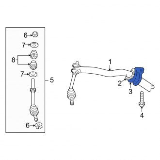 New OEM Suspension Stabilizer Bar Bracket Fits, 2006-2007 Dodge Ram - Part # 5290742AA