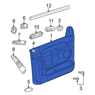 New OEM Front Right Inner Door Interior Trim Panel Fits, 2006-2007 Dodge Ram - Part # 5JV161D5AC